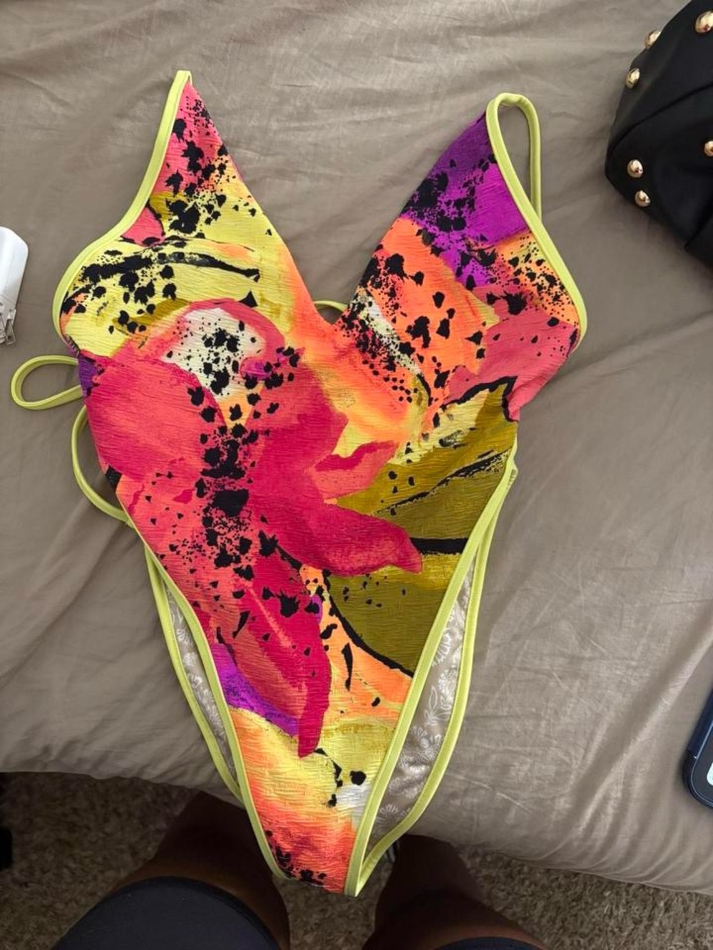 FREE PEOPLE - free-est Amber Printed One-Piece Swimsuit - Picture 2 of 2